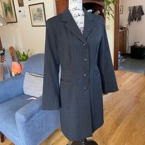 Gorgeous pinstripe long jacket blazer. Donatella